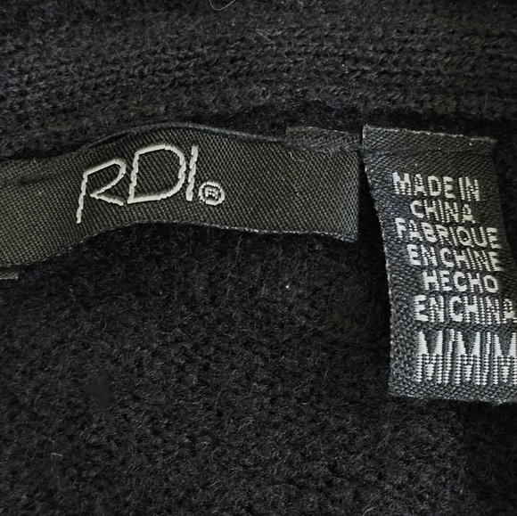 RDI Nordstrom Oversized Knit Black Sweater Medium - Picture 2 of 2